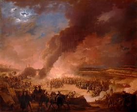 Napoleon besucht das Biwak der Armee am Vorabend der Schlacht von Austerlitz am 1. Dezember 1805