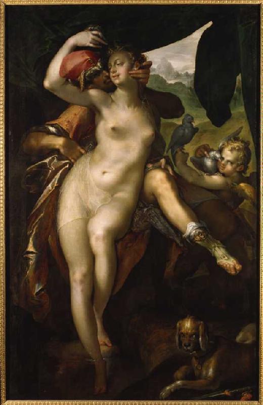 Venus und Adonis. von Bartholomäus Spranger