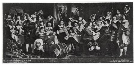 Celebration of the Peace of Munster, 1648, at the Crossbowmen's Headquarters von Bartholomeus van der Helst