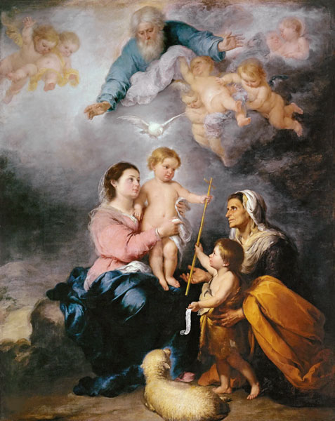 Die heilige Familie (Die Madonna von Sevilla) von Bartolomé Esteban Perez Murillo