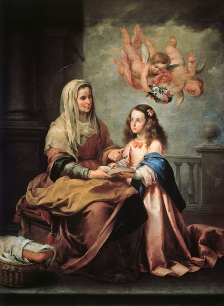 B.E.Murillo, Erziehung Jungfrau Maria von Bartolomé Esteban Perez Murillo