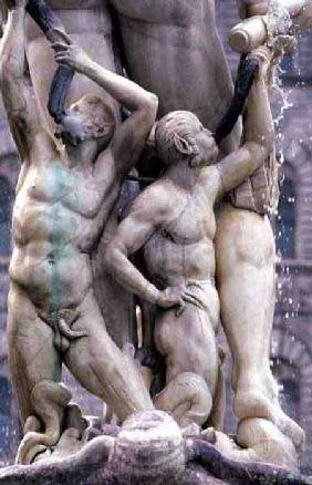 Detail from the Neptune Fountain, depicting two Tritons 1560-75