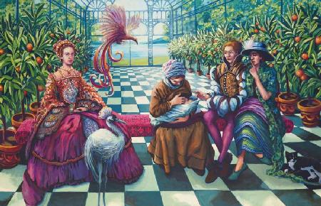 In der Orangerie: Königin von England, Bauernmädchen, Orlando und Virginia Woolf 2019