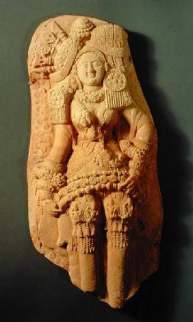 Moulded plaque of a Yakshi, Tamluk c.200 BC