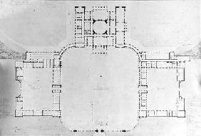 Ground plan of House and side Courts 1815  and