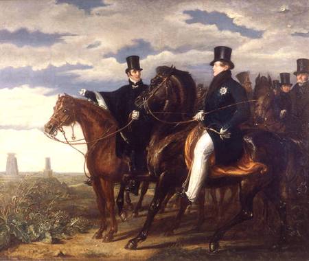 The Duke of Wellington describing the Field of Waterloo to King George IV (1762-1830) von Benjamin Robert Haydon