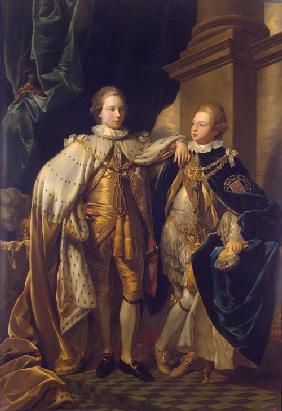 Porträt von Georg, Prince of Wales und Prinz Friedrich August, Herzog von York und Albany 1778