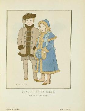 Claude et sa soeur / Pelisse et Douilette 1912