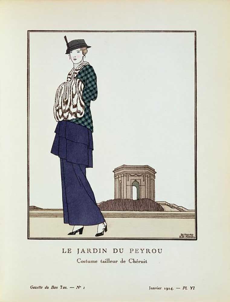 LE JARDIN DU PEYROU / Costume tailleur de Chéruit von Bernard Boutet de Monvel