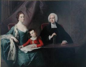 Portrait of Rev. John Fountayne (1741-1802) of Melton-on-the-Hill, his Wife, Ann and their Son, Thom early 1760