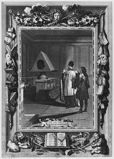Illustration from ''Le Lutrin'' Nicolas Boileau, known as Boileau-Despreaux, 4th canto, published in von Bernard Picart