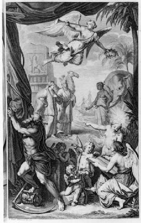 Frontispiece to 'Voyages...par le Muscovie, en Perse, et aux Indes Orientales' by Cornelis de Bruijn 1718