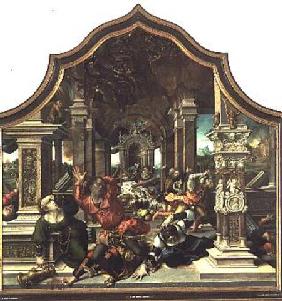 The Destruction of the House of Job, central panel of the Triptych of the Virtue of Patience 1521