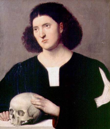 Portrait of a Young Man with a Skull von Bernardino Licinio