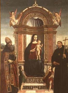 Madonna and Child with St. Nicholas of Tolentino and St. Augustine 15th