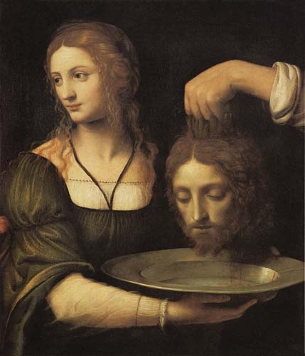 Salome empfängt das Haupt Johannes des Täufers. von Bernardino Luini