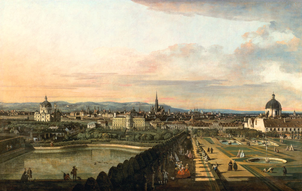 Wien vom Belvedere aus gesehen von Bernardo Bellotto
