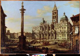 Der Platz und die Kirche von Santa Maria Maggiore in Rom 1739