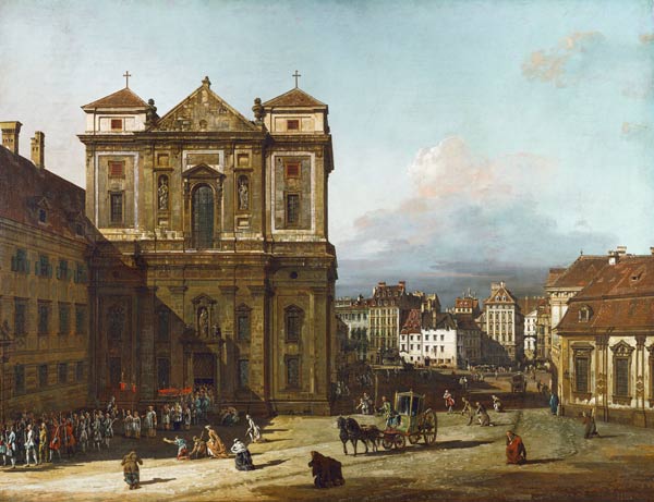 Wien,  Freyung von Nordwest von Bernardo Bellotto