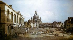 Der Neumarkt zu Dresden, vom Jüdenhofe gesehen 1749