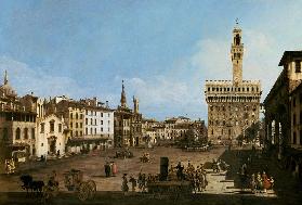 Die Piazza della Signoria in Florenz. 1740/45
