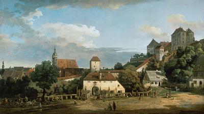 Pirna von der Suedseite mit dem Obertor 1753