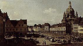 Der Neumarkt in Dresden von der Moritzttrasse aus 1749-1751