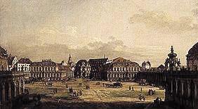 Der Zwingerhof in Dresden um 1752