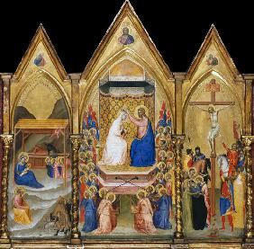 Altartafel in Form eines Triptychons