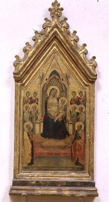 Madonna and Child Enthroned with SS. Peter and Paul and Angels (tempera on panel) 1740