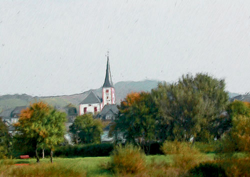Dorf an der Mosel II von Bernd Wieczorek