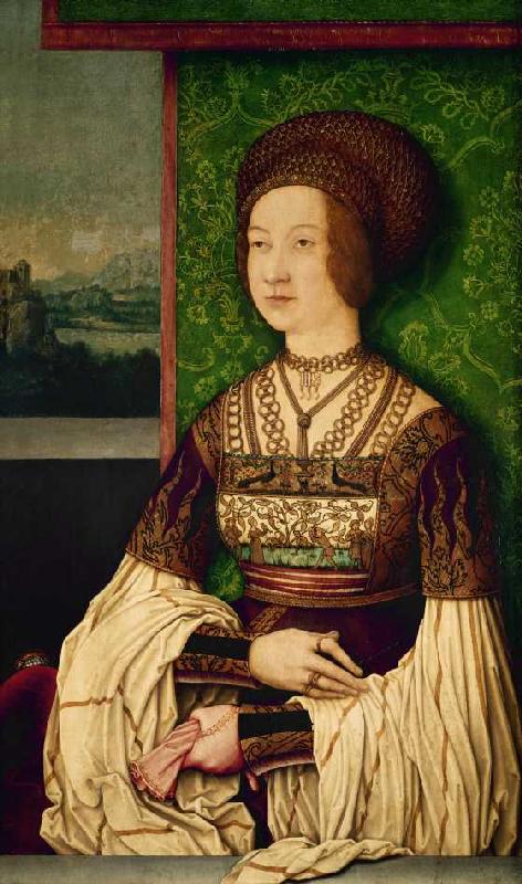 Bianca Maria Sforza, zweite Frau Kaiser Maximilians I von Bernhard Strigel