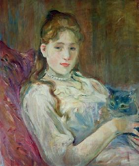 Mädchen mit Katze 1892