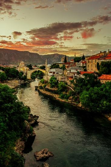 Mostar-Sonnenuntergang