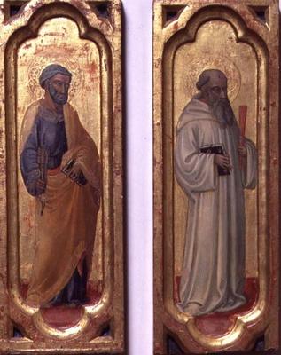 St. Peter and St. Benedict (tempera on panel) von Bicci  di Lorenzo