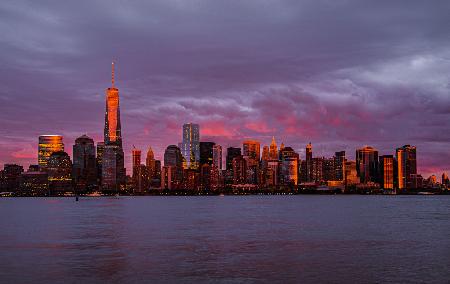New York City-Sonnenuntergang