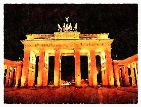 Brandenburger Tor bei Nacht 2020