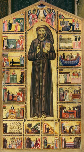 Tafelbild: Der hl. Franziskus von Assisi. - von Bonaventura Berlinghieri