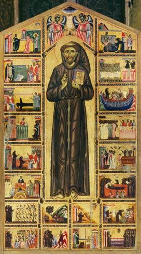 Tafelbild: Der hl. Franziskus von Assisi. - 1250