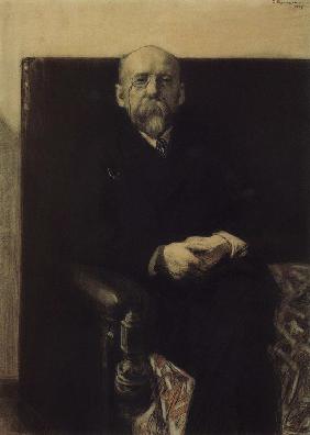 Porträt des Schriftstellers Fjodor Sologub (1863-1927) 1907