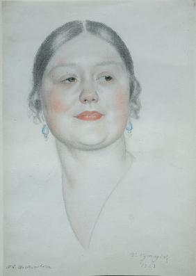 Porträt von Maria Dmitriewna Schostakowitsch 1923