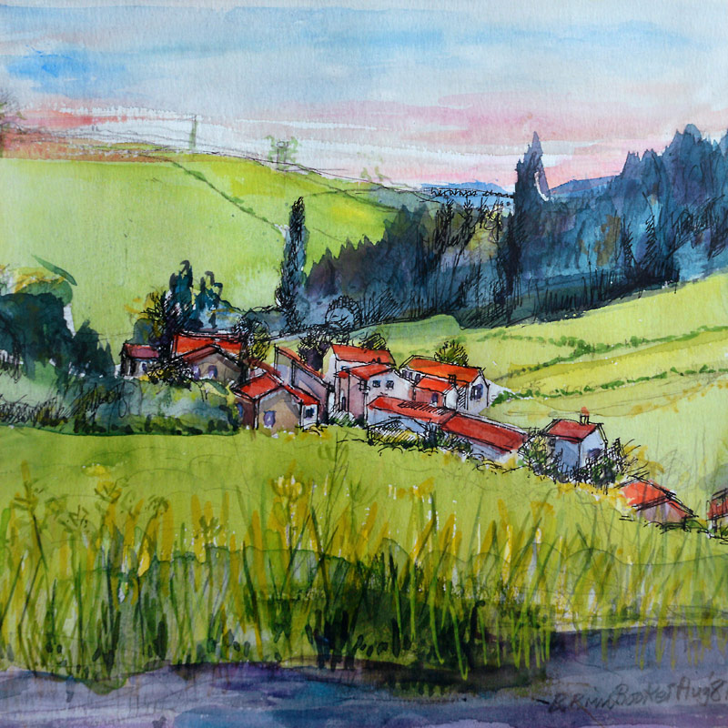 Village in the Auvergne von Brenda Brin  Booker