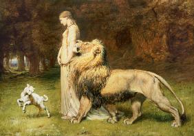 Una and the Lion, from Spenser's Faerie Queene 1880