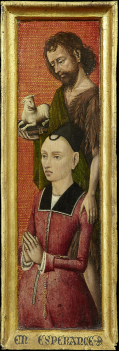 Bildnis Johanna de Keysere mit Johannes d. T. von Brügger (?) Meister um 1485/90