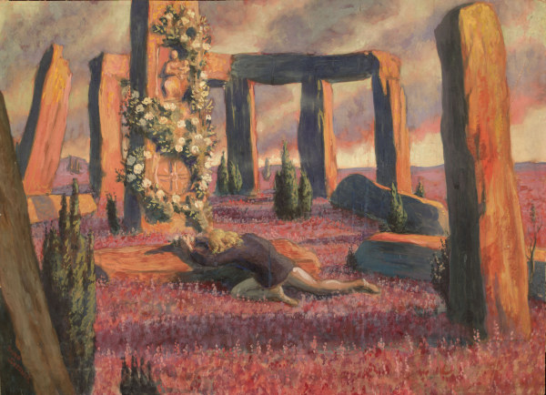 Trauernder in Stonehenge von Bruno Sossnick