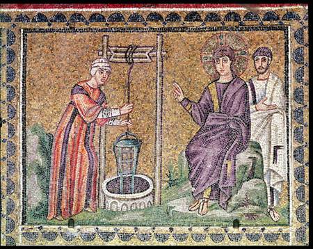 The Woman of Samaria at the Well, Scenes from the Life of Christ von Byzantine School