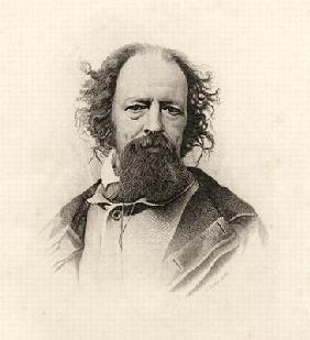 Portrait of Alfred, Lord Tennyson (1809-92) (engraving) 20th