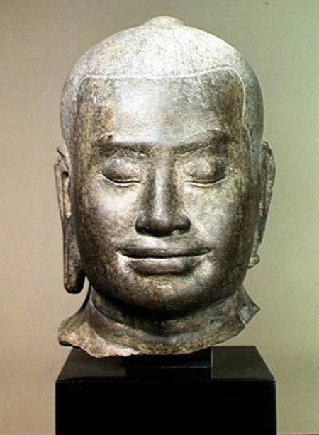 Head of King Jayavarman VII (r.1181-c.1220) von Cambodian