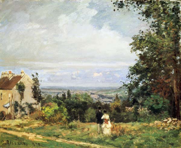 Landschaft bei Louveciennes von Camille Pissarro