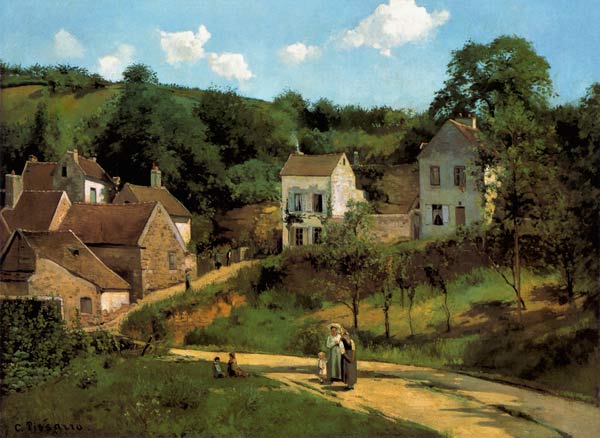 L´ Hermitage Pontoise von Camille Pissarro